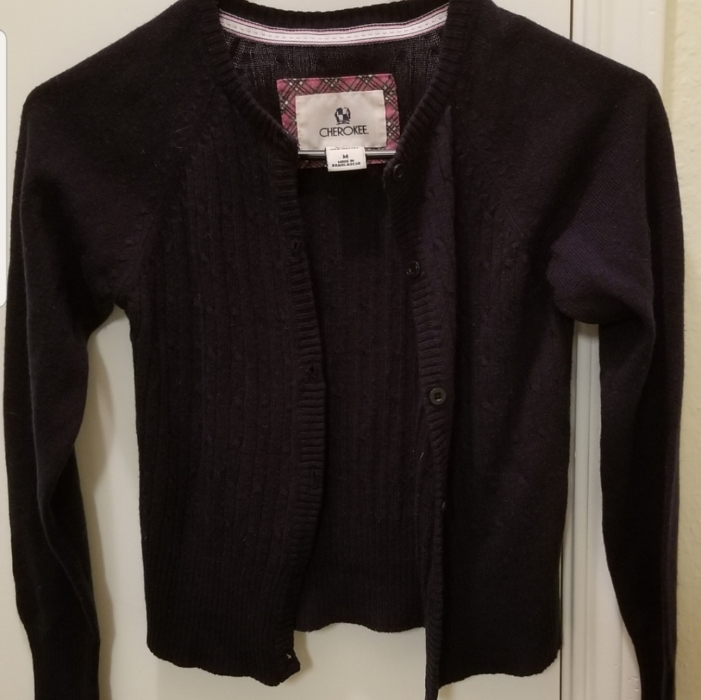 Girls Navy Blue Cardigan